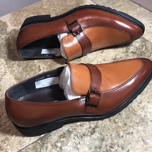 NWB Encore Fiesso Genuine Leather dress SHOE Monk Strap FI3247 wedding suit - Picture 6 of 6